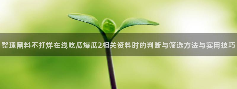 吃瓜网页入口
